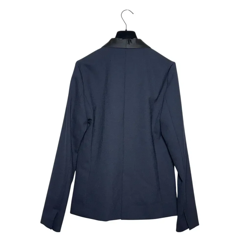 Merci Italia Navy & Black Tuxedo Blazer Shawl Collar Size 46 IT 10 US - Picture 3 of 10